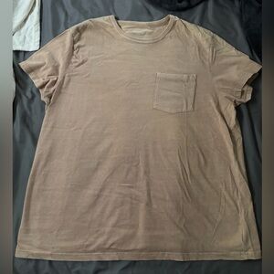 Goodfellow & Co Brown Short Sleeve Pocket Crew Tee